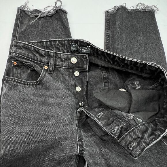 Primark Denim CO. Black Button Fly Jeans 4/6 - Picture 9 of 11